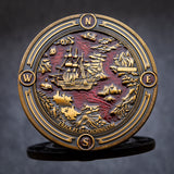 Pirate Treasure Geocoin - 'Crimson Corsair' RE