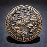 Pirate Treasure Geocoin - 'Brass Buccaneer' RE