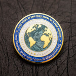 Eclipse Geocoin - 'Everglow Edition' (2T Shiny Silver/Gold)