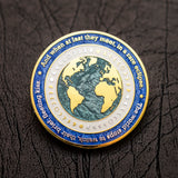 Eclipse Geocoin - 'Everglow Edition' (2T Shiny Silver/Gold)