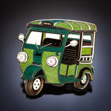 Tuk Tuk Geocoin - Dark Green