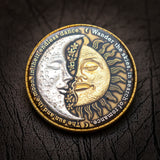 Eclipse Geocoin - 'Lunar Veil Edition' (2T Satin Silver/Gold)