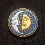 Eclipse Geocoin - 'Blue Hour Edition' (2T Shiny Silver/Gold)