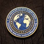 Eclipse Geocoin - 'Blue Hour Edition' (2T Shiny Silver/Gold)