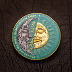 Eclipse Geocoin - 'Aurora Glow Edition' (Glow & 2T Antique Silver/Gold)