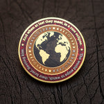 Eclipse Geocoin - 'Aurora Glow Edition' (Glow & 2T Antique Silver/Gold)