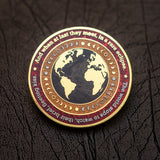 Eclipse Geocoin - 'Aurora Glow Edition' (Glow & 2T Antique Silver/Gold)