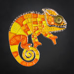 Patchwork Chameleon Geocoin - Firelight Edition