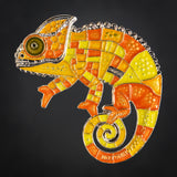 Patchwork Chameleon Geocoin - Firelight Edition