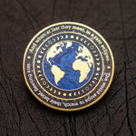Eclipse Geocoin - 'Midnight Edition' (2T Shiny Silver/Gold)