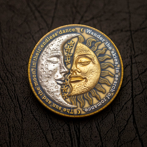 Eclipse Geocoin - 'Twilight Edition' (2T Satin Silver/Gold)