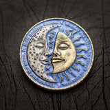 Eclipse Geocoin - 'Stardust Edition' (Pearl & 2T Antique Silver/Gold)