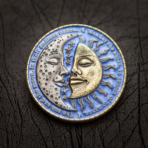 Eclipse Geocoin - 'Stardust Edition' (Pearl & 2T Antique Silver/Gold)