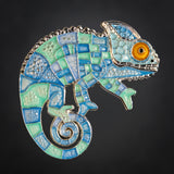 Patchwork Chameleon Geocoin - Seabreeze Edition