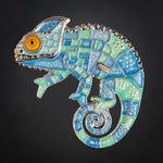 Patchwork Chameleon Geocoin - Seabreeze Edition