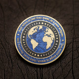 Eclipse Geocoin - 'Stardust Edition' (Pearl & 2T Antique Silver/Gold)