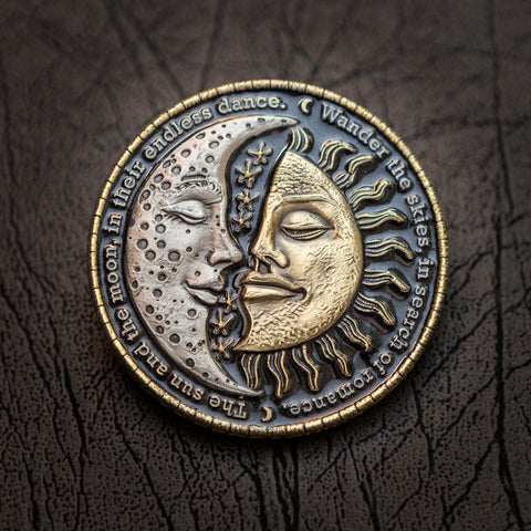 Eclipse Geocoin - 'Cosmic Haze Edition' (2T Antique Silver/Gold)