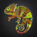 Patchwork Chameleon Geocoin - AE +LE Pair (Duplicate Codes)