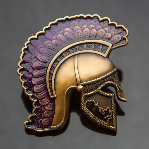 Centurion Geocoin: Antique Gold/Purple