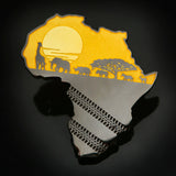 African Safari Geocoin: Black/Yellow