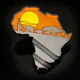 African Safari Geocoin: Black/Orange
