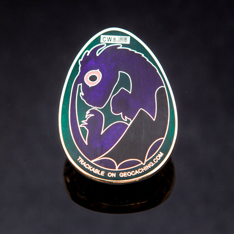 *NEW* Dragon Egg Geocoin: Shiny Gold/Green/Purple