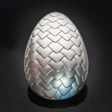 Dragon Egg Geocoin: Satin Silver/Blue/Green LE