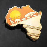 African Safari Geocoin: Shiny Gold/Orange